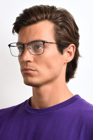Premium Men Polaroid Eyeglasses: PLD D440/G - Black Gold - SpecSMART Eye Clinic (Diagonal Face View)